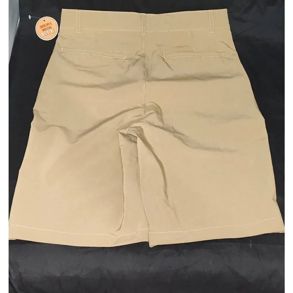 Lot of 2 NWT The Children's Place Size 12 flax colored shorts Uniform adjustable